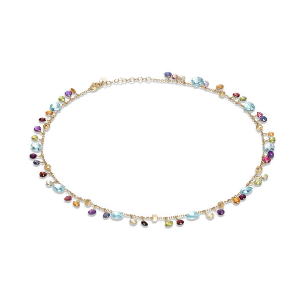 Paradise Yellow Gold and Semi-Precious Gemstone Necklace